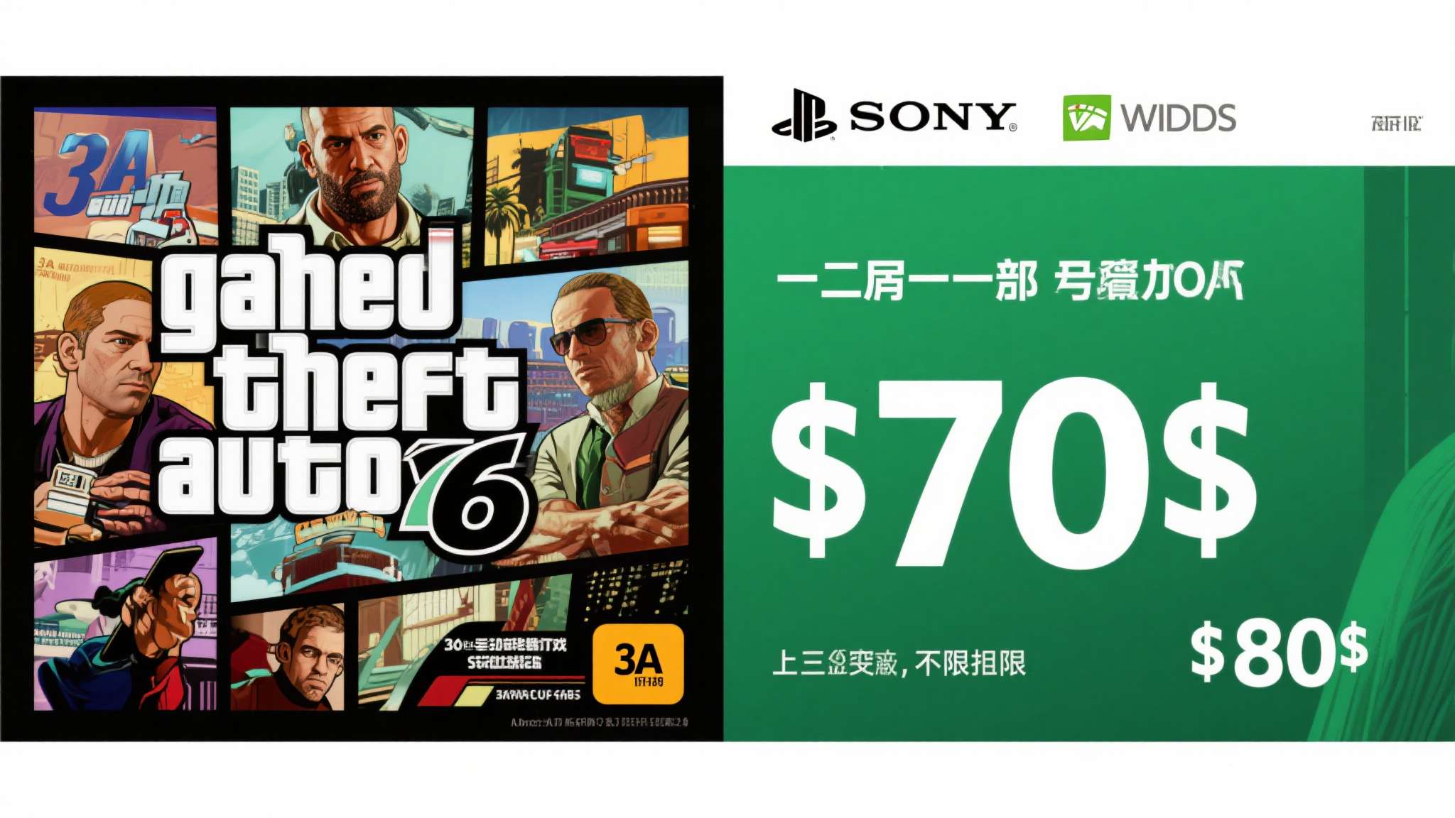 T2 CEO确认《GTA6》标准版价格区间:售价70-80美元! 值得注意的是,70美元已经是当前次世代游戏的主流定价,索尼、微软旗下的多款大作早